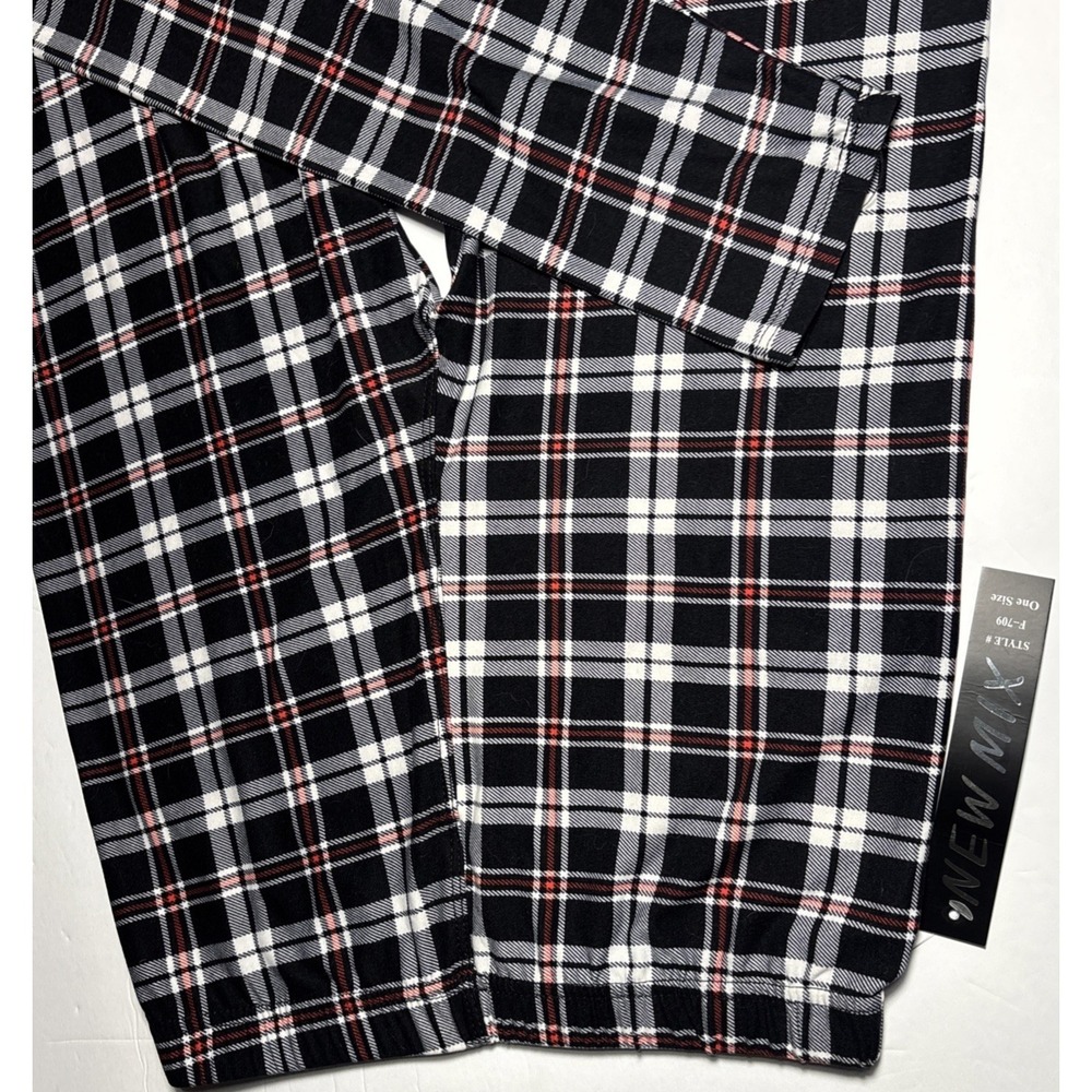 Lounge Pant NEW Woman One Size Elastic Waist Black White Red Casual Sleepwear - Picture 3 of 5
